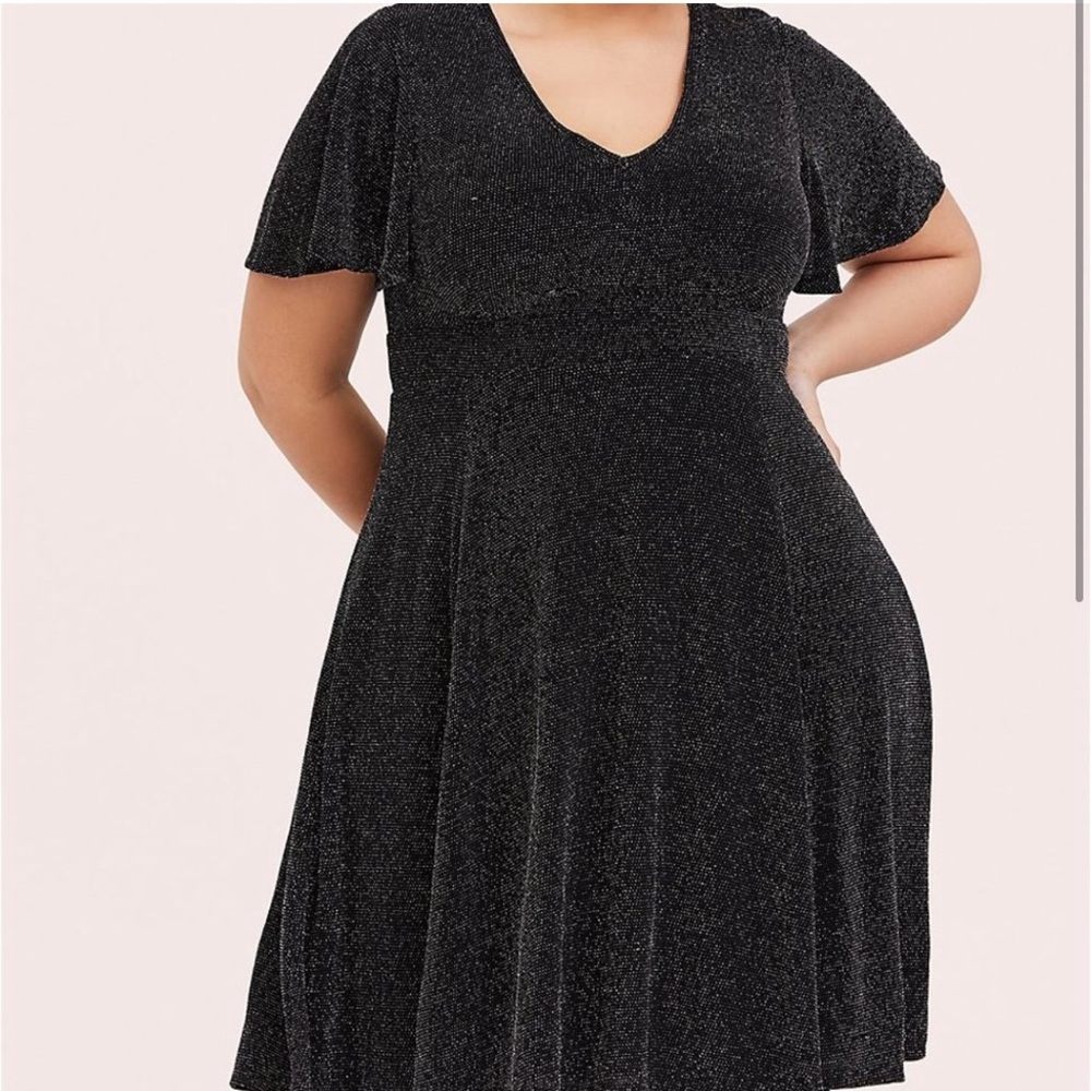 Black Sparkly Torrid Dress Plus Size